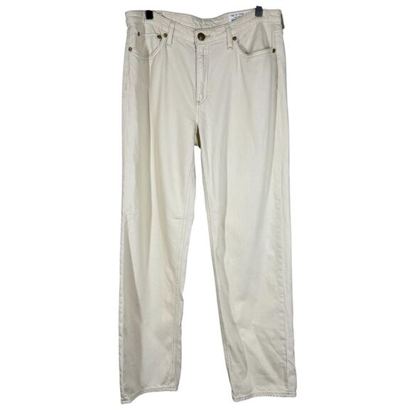 Rag & Bone Dre Low Rise Baggy Boyfriend Jeans Ecru Cream Denim Wide Leg Women 29 - Picture 1 of 9